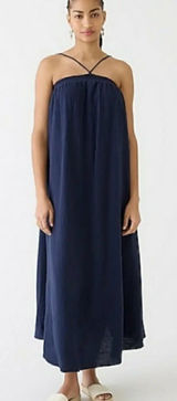 J. Crew Women Cotton Gauze Maxi Dress XL‎ Blue Resort Vacation Boho Beach Resort Photo 0