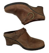 Ariat Women's Size 6.5 Clogs Distressed Brown Leather Wedge Heel Western Photo 0