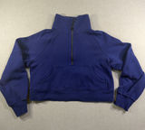 Lululemon Scuba Oversized Funnel Neck Half Zip Sweatshirt Charged Indigo XS/S Photo 0