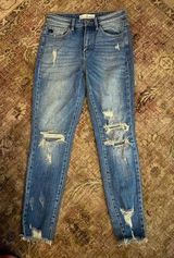 Kancan 27/7 Women’s Distressed Blue Jeans Photo 0