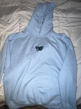 Blue Butterfly Hoodie Size M Photo 0