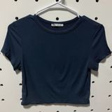 Zara Blue Women's cropped top size large Photo 0