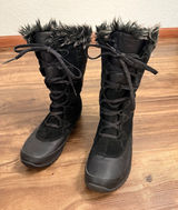 The North Face Nuptse Purna Black Faux Fur Primaloft Winter Boots Women 9 Photo 0