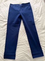 Blue Straight Leg Dress Pants Photo 0