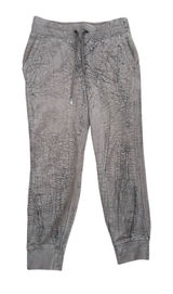 Lululemon Scuba High-Rise Jogger Womens 6 Grey Crackle Print Excellent Fleece Photo 0