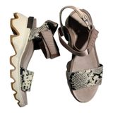 Sorel Kinetic Impact Mauve Vapor Snakeskin Printed Leather and Nylon Sandals 7 Photo 0