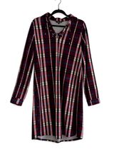 Cirana Plaid Shirt Mini Dress in Maroon Size Small New Photo 0