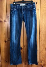 BKE denim sierra boot cut jeans size 27x31 1/2 darker western jeans country Photo 0