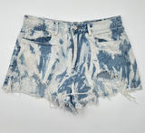 Blank NYC The Barrow Tie-Dye Ripped Distressed Denim Shorts Size 31 Photo 0