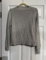 Everlane 100% cotton boxy crop mock neck sweater size m Photo 0