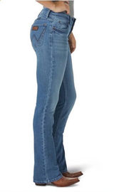 Womens Wrangler Retro Mae 09MWZUH Cowgirl Western Light Wash Bootcut Jeans 7x30 Photo 0