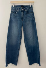 Quince Bella stretch wide leg jeans in twilight fray Photo 0