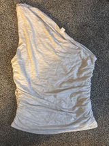 Garage Gray One Shoulder Top  Photo 0