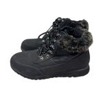 Karen Scott Black Faux Fur Lined Hiking Boots Cozy Winter Lace Up Zip‎ Photo 0