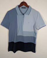 G/FORE Colorblock Polo in Light Blue, Slate and Navy Photo 0
