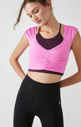 FREE PEOPLE Movement Breathe Deeper Cami Active Workout Yoga in Magenta Minx M Photo 0
