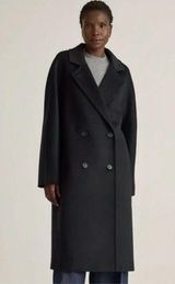 Quince Italian Wool Double-Breasted Slouch Coat Black XS Photo 0
