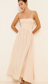 Anthropologie Find Me Now Gold Asymmetric Drop Waist Maxi Elegant Dress Modern Evening Size XS Photo 0
