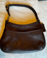 Coach Chocolate Brown Leather Shoulder Bag Mini Pouch Demi Vintage Photo 0