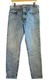 Levis‎ Premium Wedgie Straight Leg Jeans Acid Wash Light Blue Denim 27 High Rise Photo 0