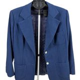 Vintage 80s Pendleton Blue Wool Blazer 100% Virgin Wool Tailored Jacket‎ USA Photo 0