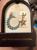 Bomb Party Not Your Mama's Western Born To Own Moon & Star Earrings Photo 0