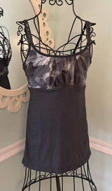 LULULEMON‎ gray White tank tie dye grey top size 4 Photo 0