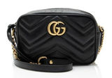 Gucci GG Marmont Mini Camera Bag Black Matelassé Leather Crossbody Photo 0