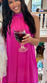 Magenta pink maxi dress Photo 0
