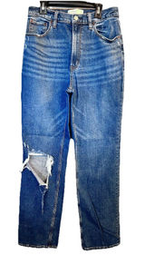 Abercrombie & Fitch The Ankle Straight Ultra High Rise Blue Jeans Women's 28/6L Photo 0