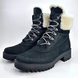Timberland Courmayeur Valley Black Leather Lace Up Ankle Boots US 9 A1RPD Winter Photo 0