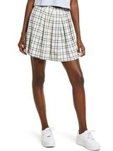 bp Amanda Tennis Mini Skirt Windowpane Print Beige Blue Size 2X NWT Photo 0