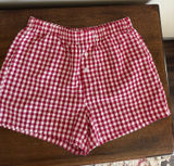 Pretty Garden Red Gingham Shorts Photo 0