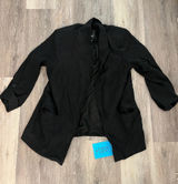 Simply Vera Wang Womens XL Black Draped Open Front Boyfriend Blazer 3/4 Sleeve Photo 0
