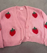 Pink strawberry sweater Size M Photo 0