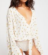 Free People “Forties Feel” Bell Sleeve Bodysuit Photo 0