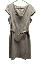 Calvin Klein Women's Size 6 Cowl Neck Cap Sleeve Cocktail Belted Dress Beige Photo 0