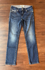 Ariat REAL Straight Leg Jeans Womens 32 XL Blue Dresden Real Mid Rise Straight Photo 0