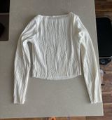 Long sleeve white textured top Size M Photo 0