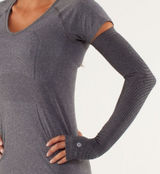 Lululemon OS Lululemon Swiftly Arm Warmer Striped Thumbhole Athletic Gorpcore Photo 0