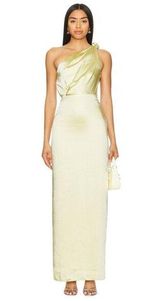 Lovers and Friends Bella Gown in Baby Yellow Small New Womens Maxi Dress Photo 0