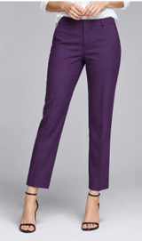 Banana Republic Avery Pants Purple Petite 2 Straight Leg Career Trousers Photo 0