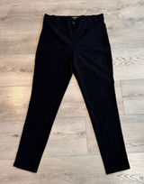 Mario Serrano Italy Black Ribbed Textured Straight‎ Leg Pants Womens Size 6 Photo 0