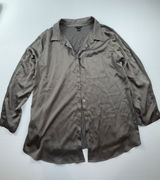 Ann Taylor Women's Gray Satin Essential Shirt Button Down‎ M Photo 0