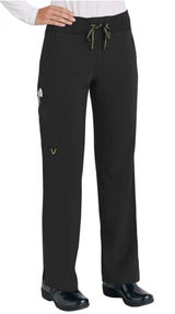 Women's Activate by Med Couture Black 8747 Yoga Cargo Scrub Pants Size XL Petite Photo 0