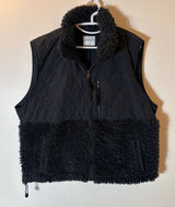 Abercrombie & Fitch Black Quilted Sherpa Mixed Media Puffer Vest‎ Size XL Photo 0