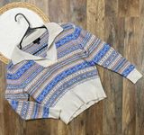 J Crew Fair Isle Sweater Retro 70s-Inspired Womens XS Lambswool Blend​ Photo 0