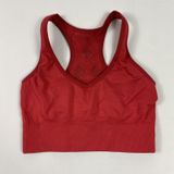 Joy Lab Sports Bra Womens Small Red Seamless Racerback‎ Padded Athletic Gym Photo 0
