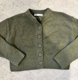 Olive Green ZARA Sweater Knit Cardigan Photo 0