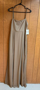 Show me your Mumu Wedding Women’s Large Lauren Tie Maxi Dress Chiffon Bow New Photo 0